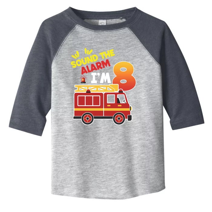 Sound The Alarm IM 8th Birthday Boy Fire Truck Toddler Fine Jersey T-Shirt