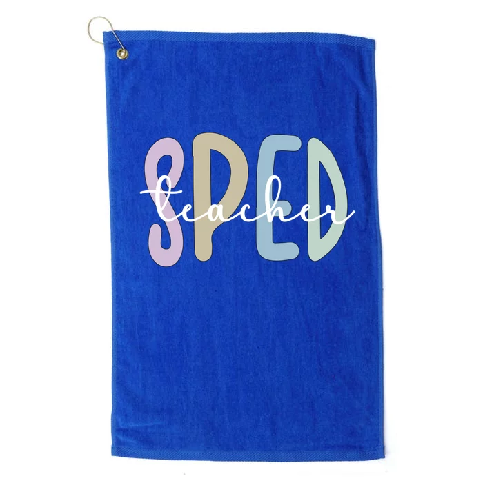 Sped Teacher Appreciation Special Education Teacher Gift Platinum Collection Golf Towel