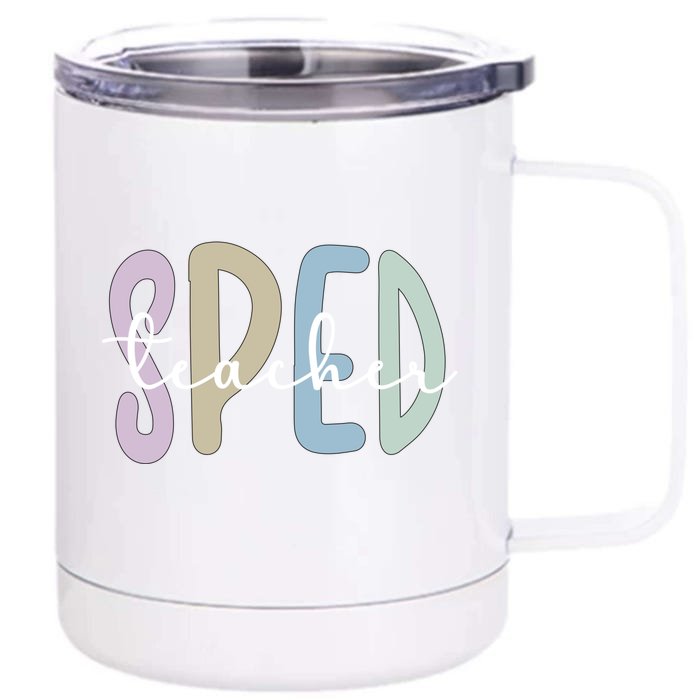 Sped Teacher Appreciation Special Education Teacher Gift Front & Back 12oz Stainless Steel Tumbler Cup