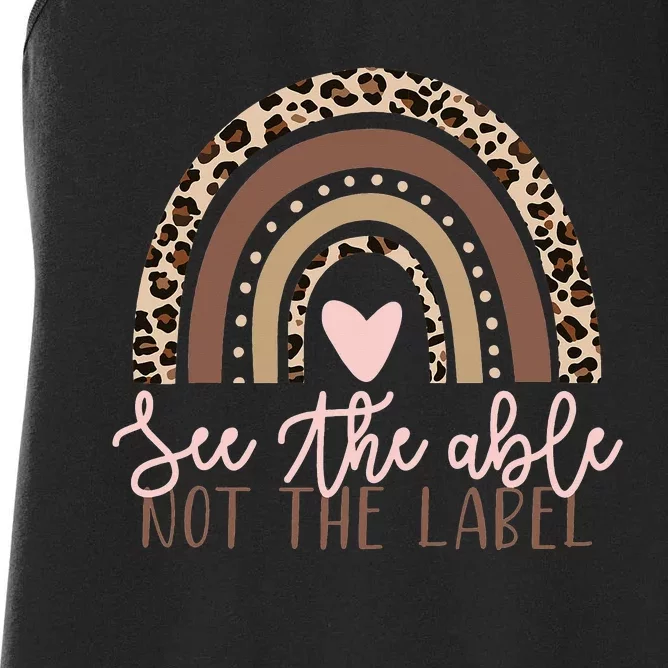 See The Able Not Label Rainbow Special Education Women's Racerback Tank