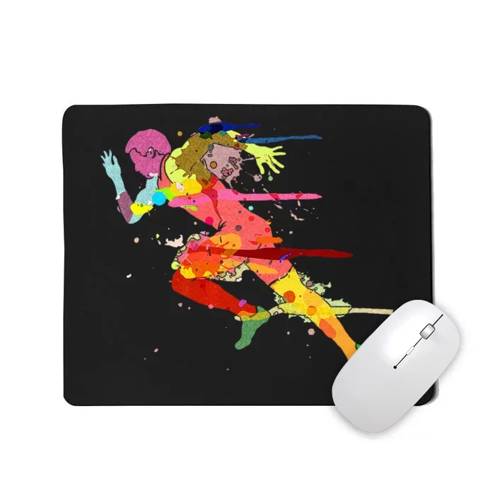 Sprinter Track And Field Runner Running Marathon Gift Idea Mousepad