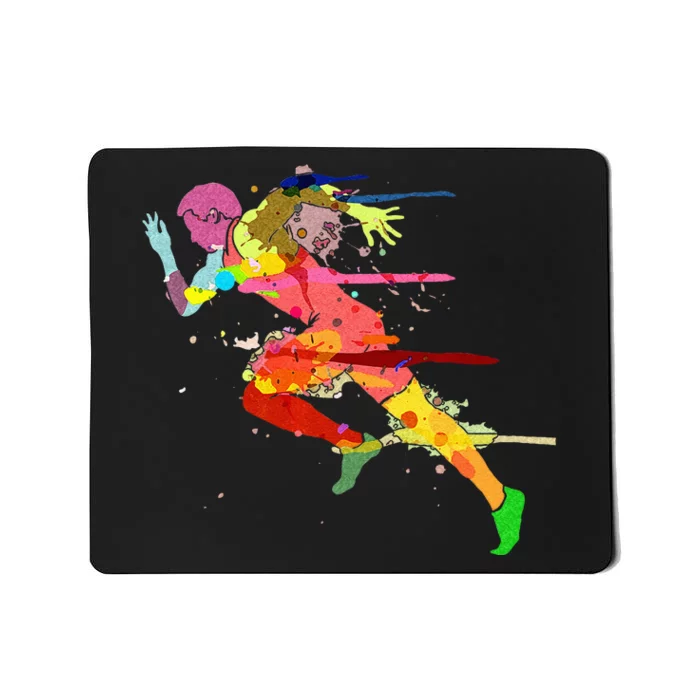 Sprinter Track And Field Runner Running Marathon Gift Idea Mousepad