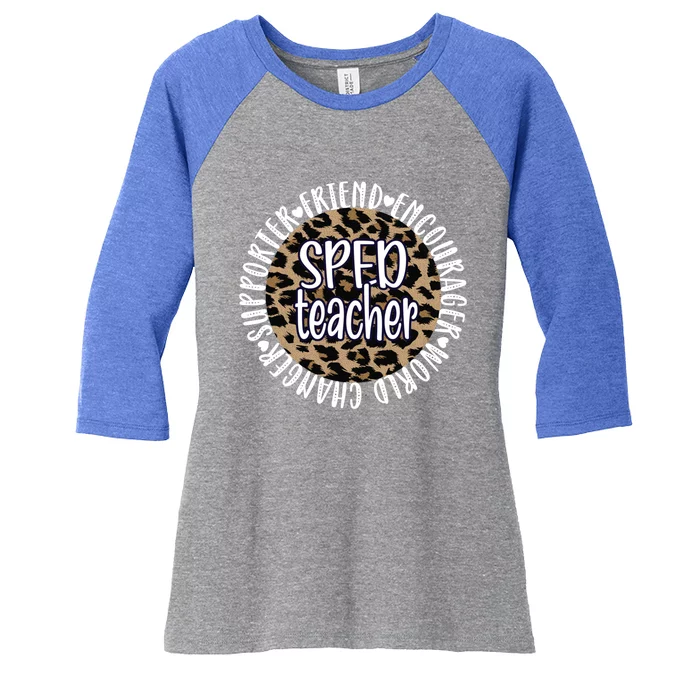 Sped Teacher Appreciation Special Education Teacher Gift Women's Tri-Blend 3/4-Sleeve Raglan Shirt