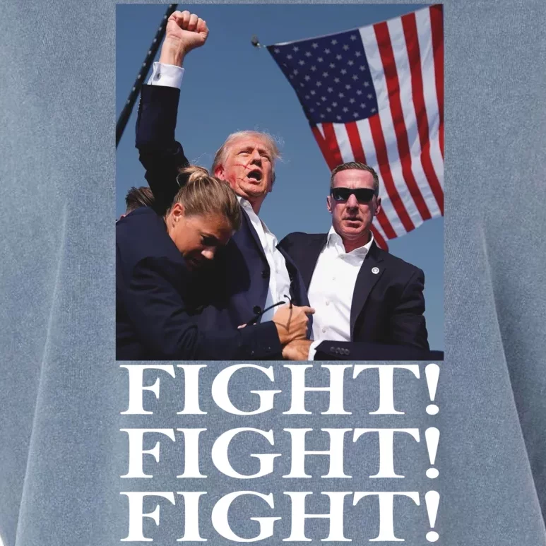 Shot Trump Assassination Attempt 2024 July Fight Fight Garment-Dyed Women's Muscle Tee