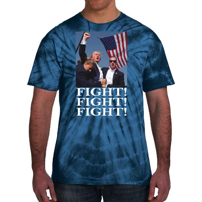 Shot Trump Assassination Attempt 2024 July Fight Fight Tie-Dye T-Shirt