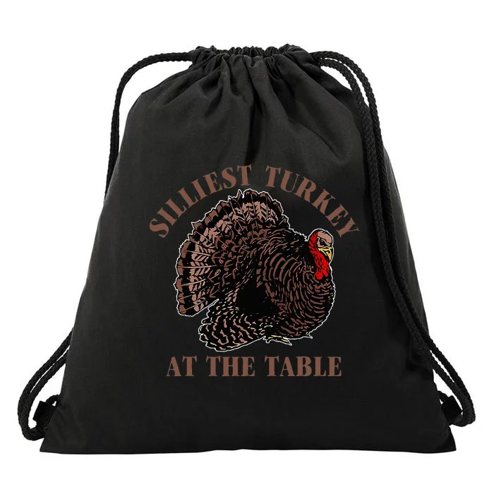 Silliest Turkey At The Table Drawstring Bag