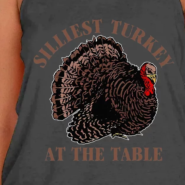 Silliest Turkey At The Table Women's Knotted Racerback Tank