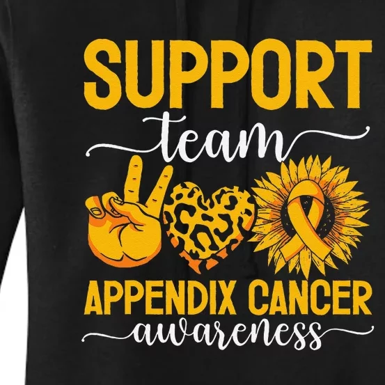 Support Team Appendix Cancer Awareness Women's Pullover Hoodie