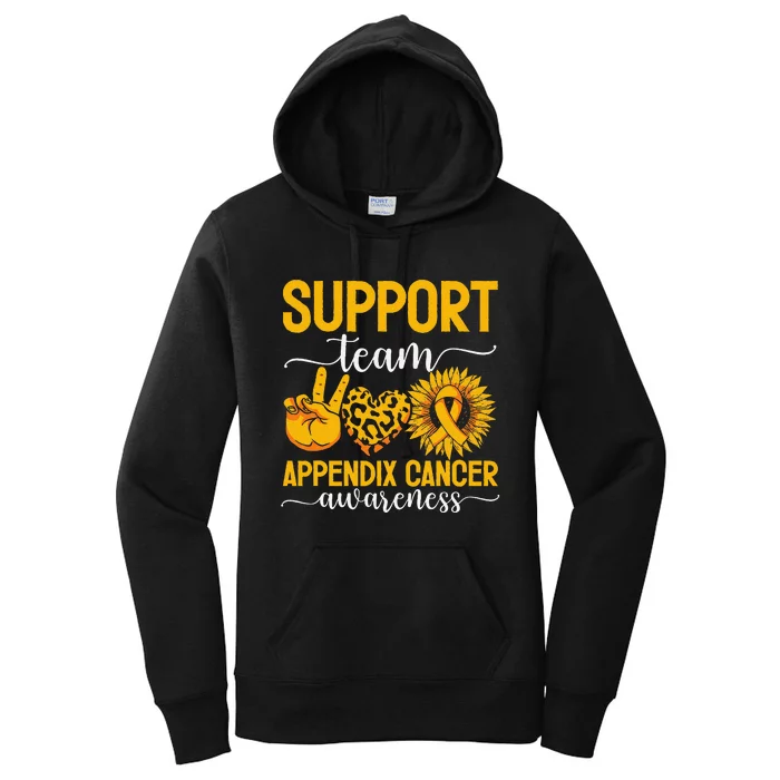 Support Team Appendix Cancer Awareness Women's Pullover Hoodie