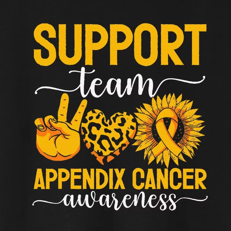 Support Team Appendix Cancer Awareness Women's Crop Top Tee