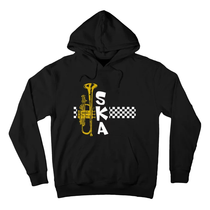 Ska Trumpet And Squares Hoodie