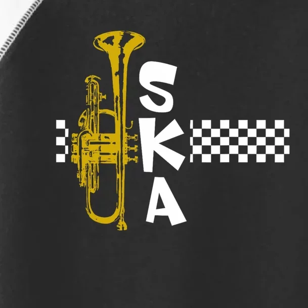 Ska Trumpet And Squares Toddler Fine Jersey T-Shirt