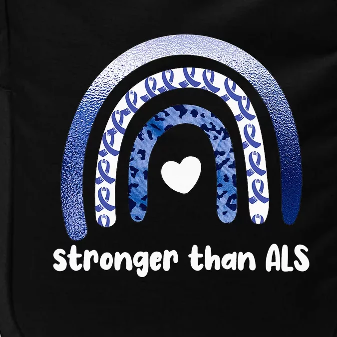 Stronger Than ALS Amyotrophic Lateral Sclerosis Impact Tech Backpack