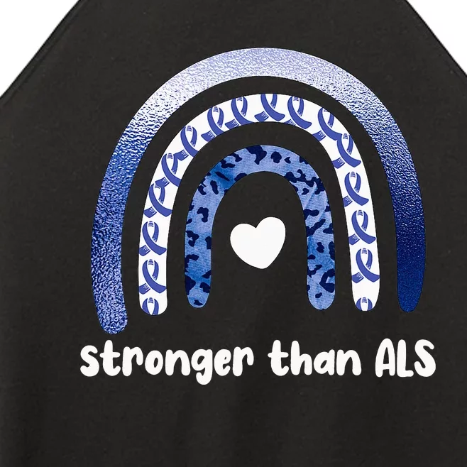 Stronger Than ALS Amyotrophic Lateral Sclerosis Women’s Perfect Tri Rocker Tank