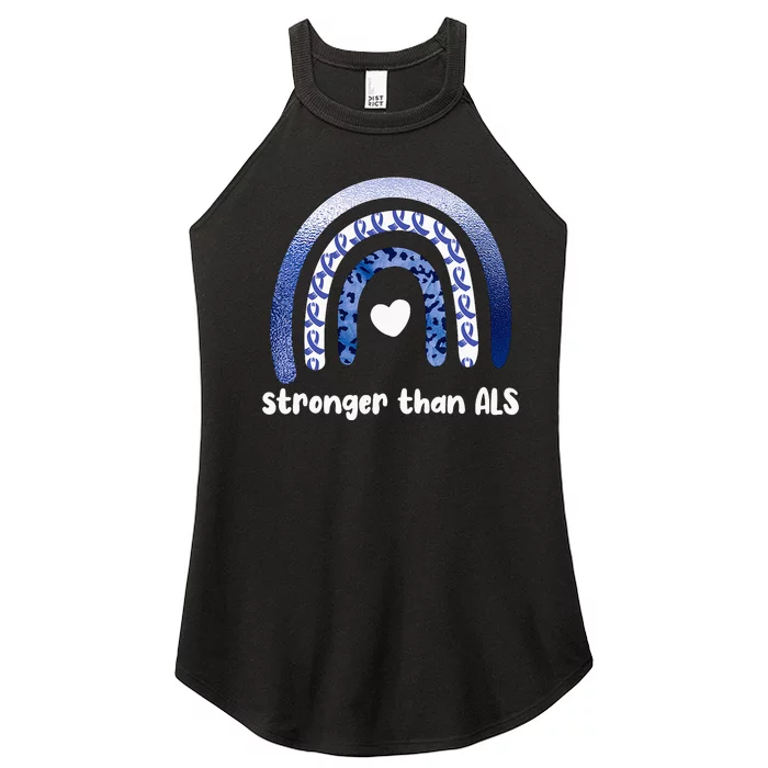 Stronger Than ALS Amyotrophic Lateral Sclerosis Women’s Perfect Tri Rocker Tank