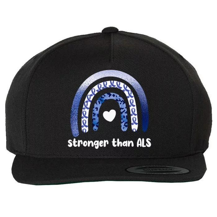 Stronger Than ALS Amyotrophic Lateral Sclerosis Wool Snapback Cap