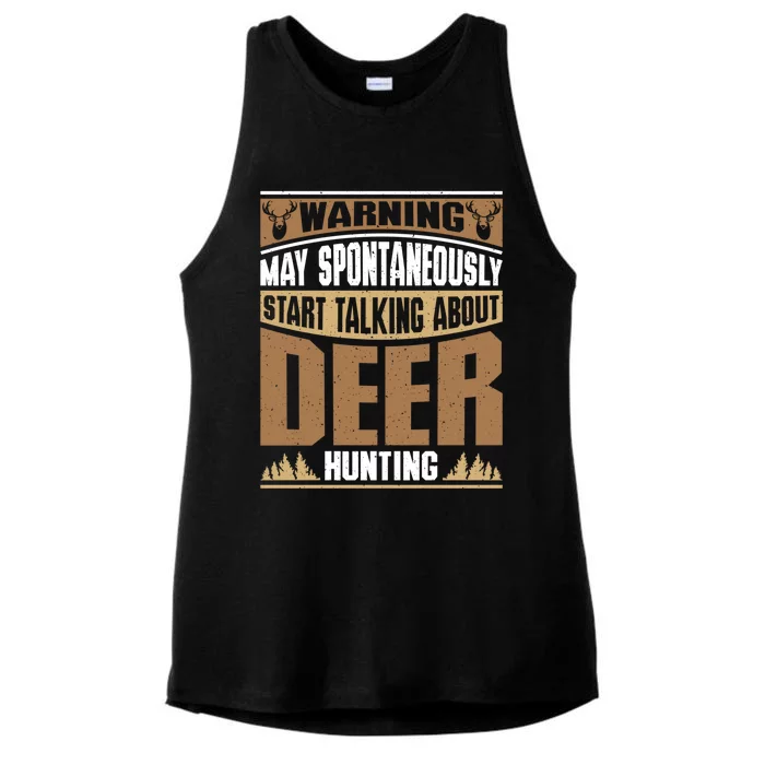 Start Talking About Deer Hunting Deer Hunter Great Gift Ladies Tri-Blend Wicking Tank