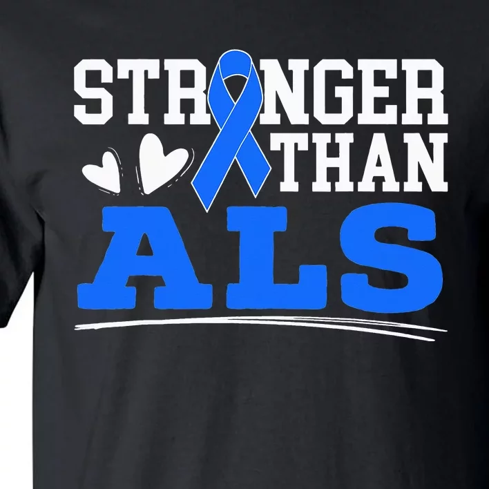 Stronger Than ALS Awareness Ribbon Supporter Warrior Tall T-Shirt