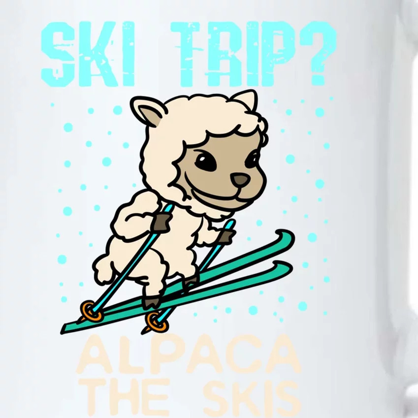 Ski Trip Alpaca The Skis Funny Skier Gift Ski Skiing Lover Cute Gift Black Color Changing Mug