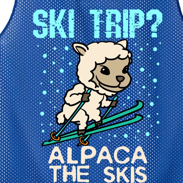 Ski Trip Alpaca The Skis Funny Skier Gift Ski Skiing Lover Cute Gift Mesh Reversible Basketball Jersey Tank