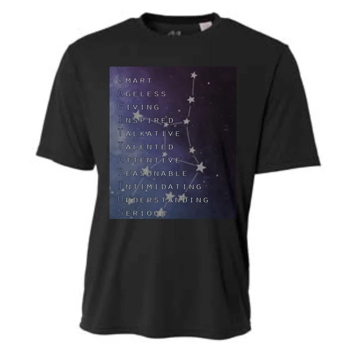 Sagittarius The Archer Horoscopes Funny Gift Cooling Performance Crew T-Shirt