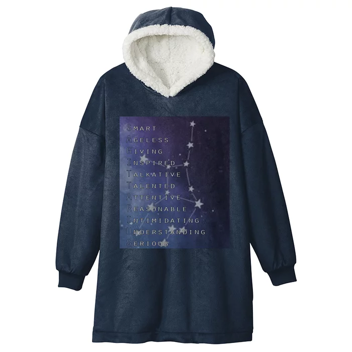 Sagittarius The Archer Horoscopes Funny Gift Hooded Wearable Blanket