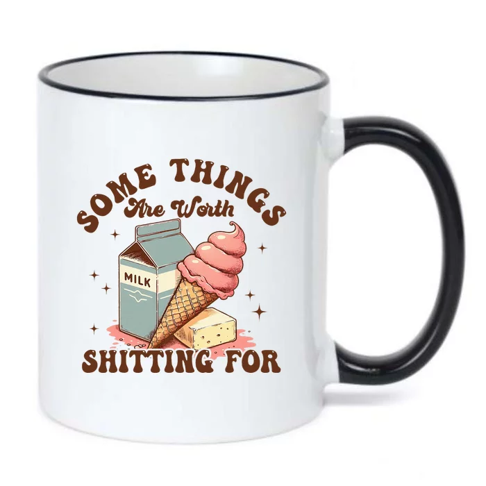 Some Things Are Worth Shitting For Black Color Changing Mug