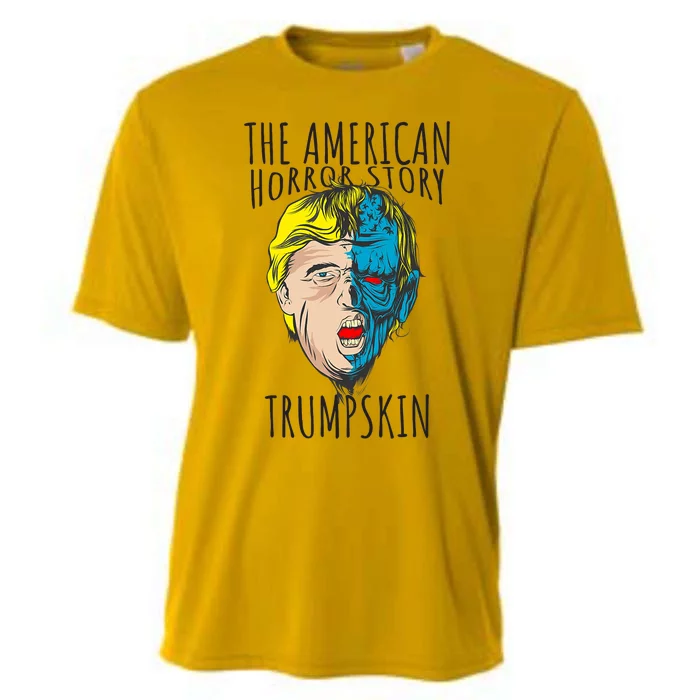 Scary Trumpskin American Horror Spooky Trump Cooling Performance Crew T-Shirt