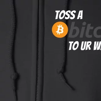 Stylish Toss A Bitcoin To Ur Witcher, Medieval Gamer Design Full Zip Hoodie