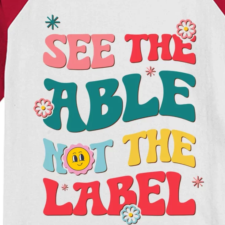 See The Able Not The Label Autism Awareness Month Gift Kids Colorblock Raglan Jersey