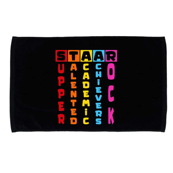 Super Talented Academic Achievers Rock STAAR Test Exam Day Microfiber Hand Towel