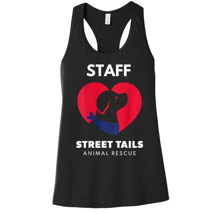 Street Tails Animal Rescue Staff Largew Women's Racerback Tank