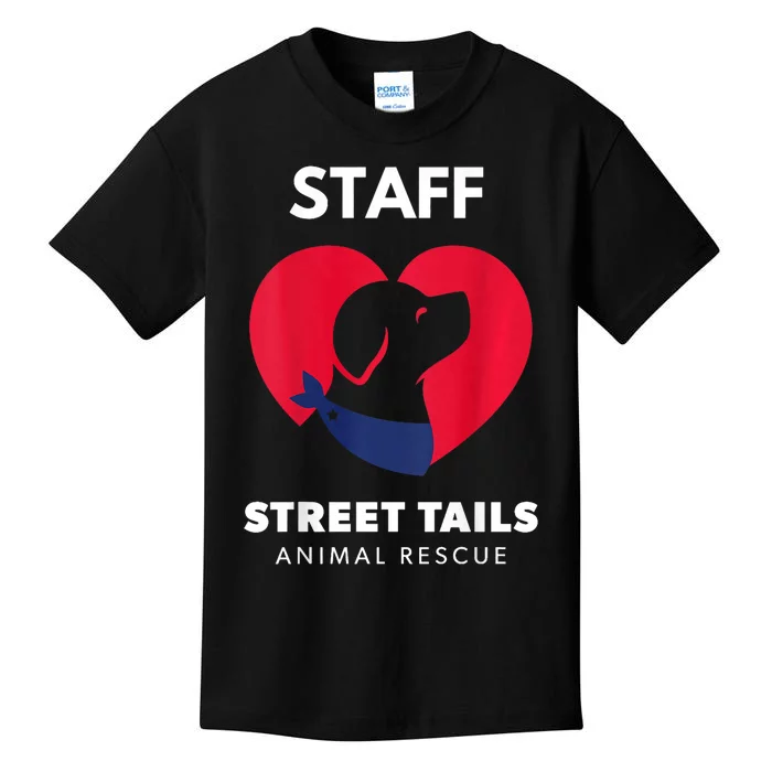 Street Tails Animal Rescue Staff Largew Kids T-Shirt