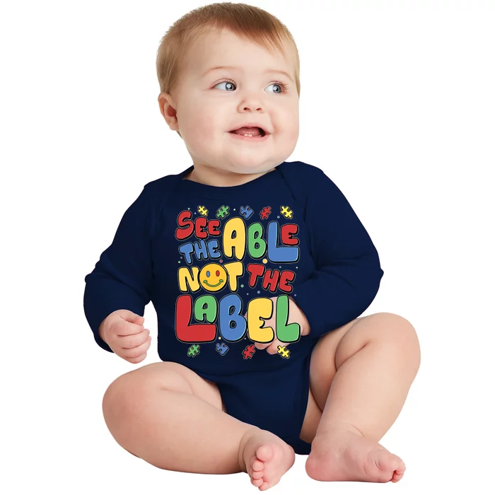 See The Able Not The Label Autism Awareness Baby Long Sleeve Bodysuit