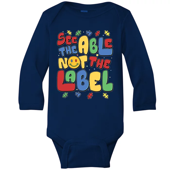 See The Able Not The Label Autism Awareness Baby Long Sleeve Bodysuit