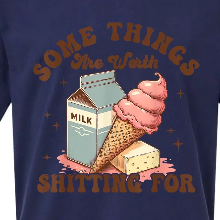 Some Things Are Worth Shitting For Sueded Cloud Jersey T-Shirt