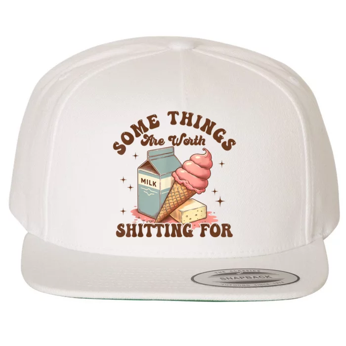 Some Things Are Worth Shitting For Wool Snapback Cap