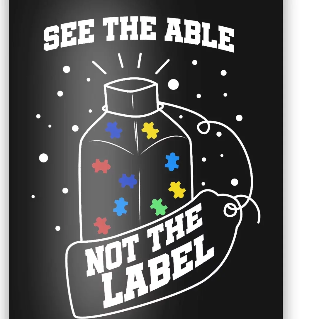 See The Able Not The Label Puzzle Cool Autism Awareness Gift Poster