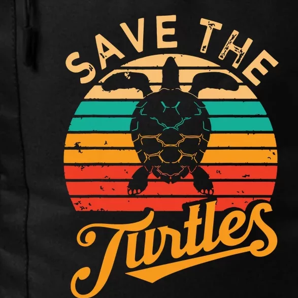 Save Turtles Animal Rights Sea Turtle Retro Style Gift Daily Commute Backpack