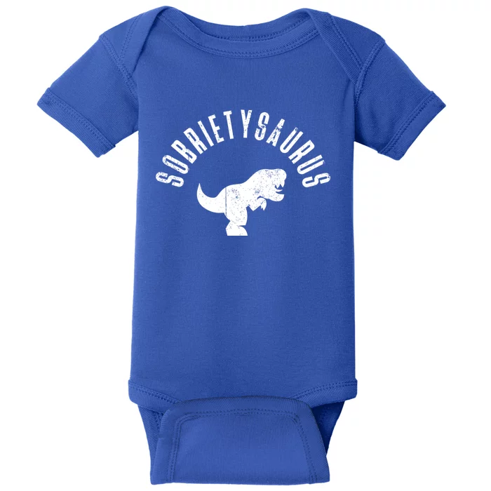 Sobriety Trex Alcoholics Anonymous Aa Sober Af Gift Baby Bodysuit