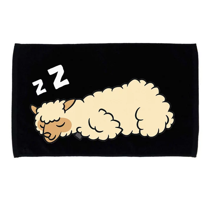 Sleeping Tired Alpaca Pajama Love Alpacas Microfiber Hand Towel