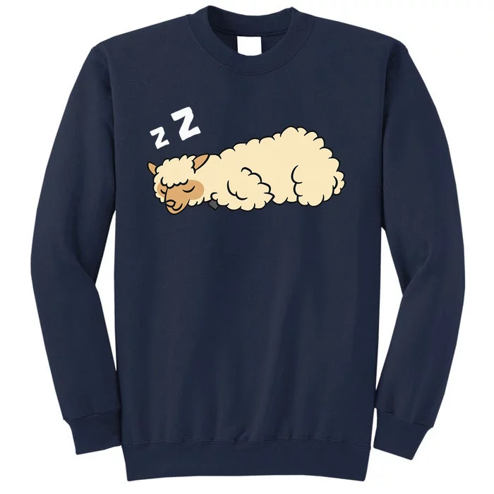 Sleeping Tired Alpaca Pajama Love Alpacas Tall Sweatshirt