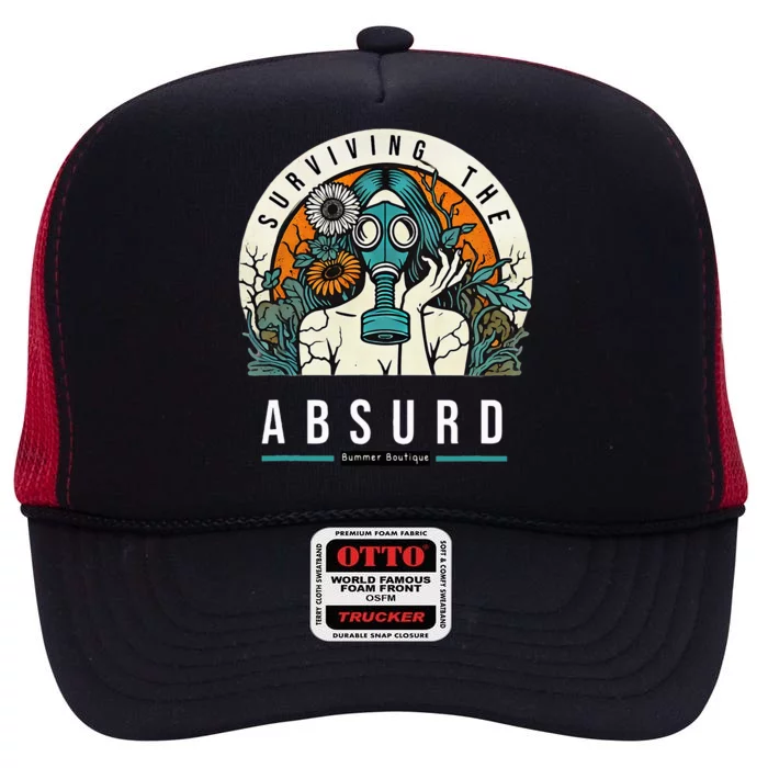 Surviving The Absurd High Crown Mesh Trucker Hat