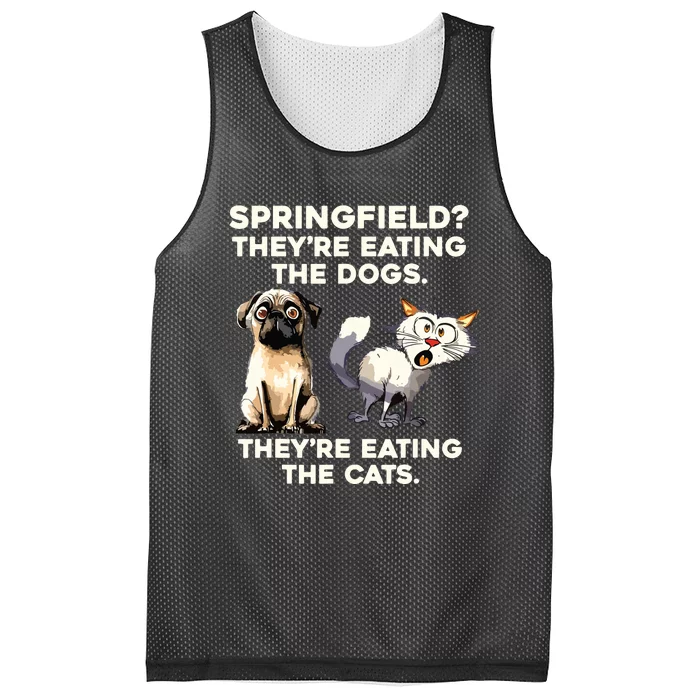 Springfield They Are Eating Dogs They Are Eating The Cats Mesh Reversible Basketball Jersey Tank