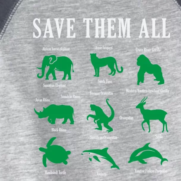 Save Them All National Endangered Species Day 2024 Gift Toddler Fine Jersey T-Shirt