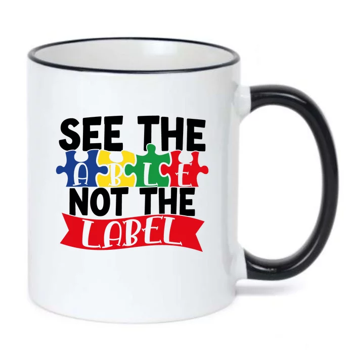 See The Able Not The Label Black Color Changing Mug