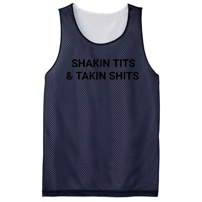 Shaking Tits And Taking Shits Mesh Reversible Basketball Jersey Tank