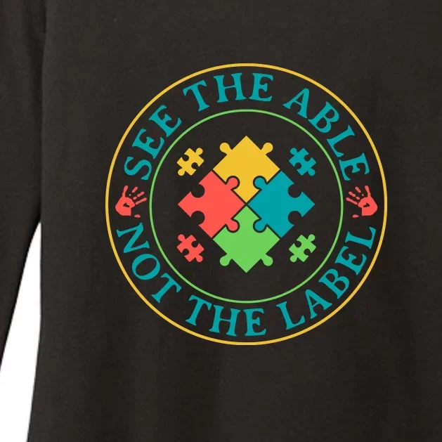 See The Able Not The Label Puzzle Autism Awareness Month Womens CVC Long Sleeve Shirt