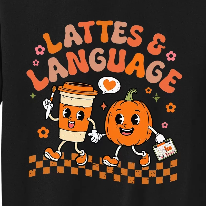 Speech Therapy Autumn Pumpkin Lattes And Language Sweatshirt