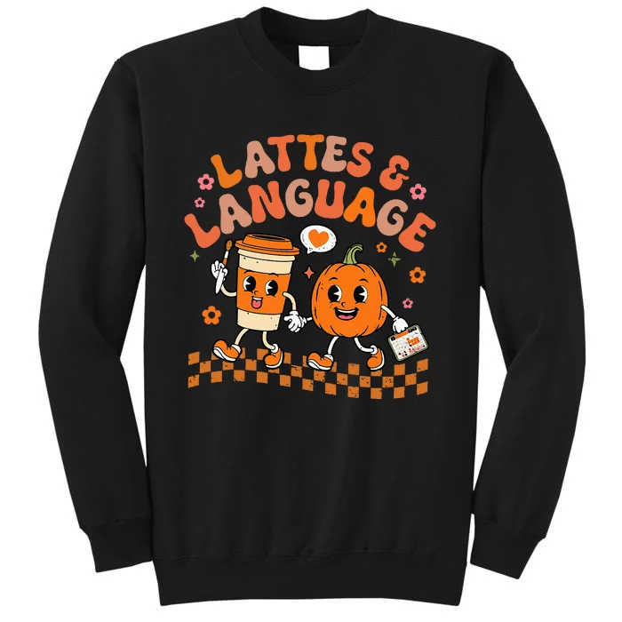 Speech Therapy Autumn Pumpkin Lattes And Language Sweatshirt